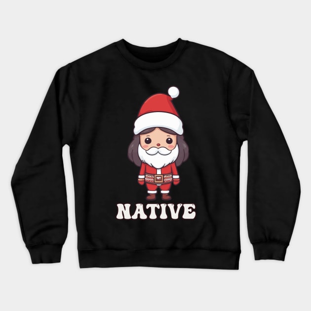 Cute Native American Indian Christmas Crewneck Sweatshirt by Rishirt